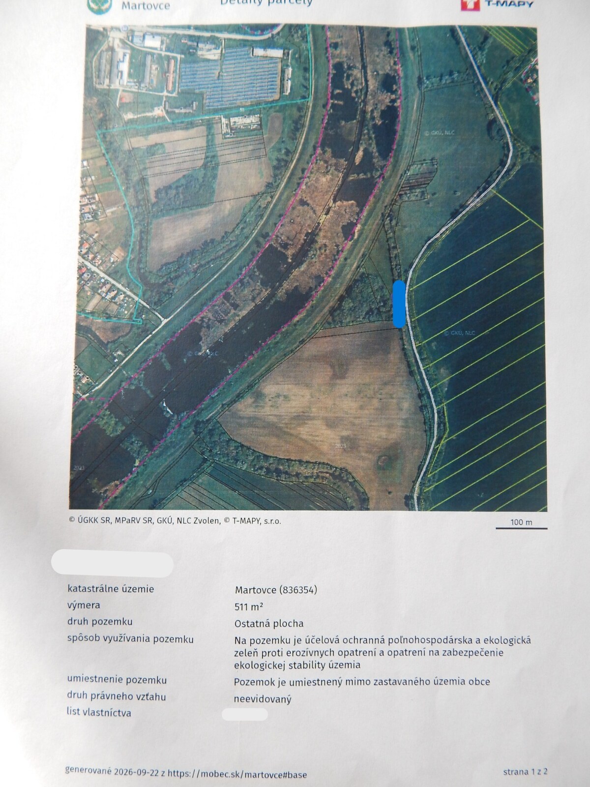 Pozemok s výmerou 511m2 v Martovciach-pri rieke Žitava. — foto 2