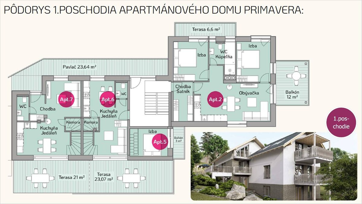 Prémiové apartmány v projekte PRIMAVERA vo Vesna Resort, Vysoké Tatry — foto 19