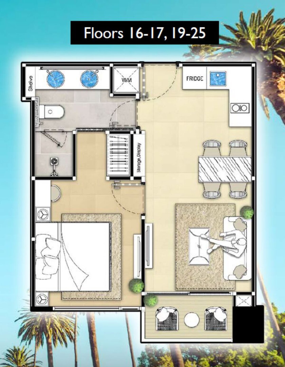 Luxusný 2-izbový apartmán s panoramatickým výhľadom,Thajsko, Pattaya — foto 16