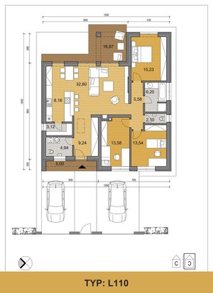 PROJEKT FÁZY: Moderný 4-izbový bungalov pod Vysokými Tatrami — foto 18