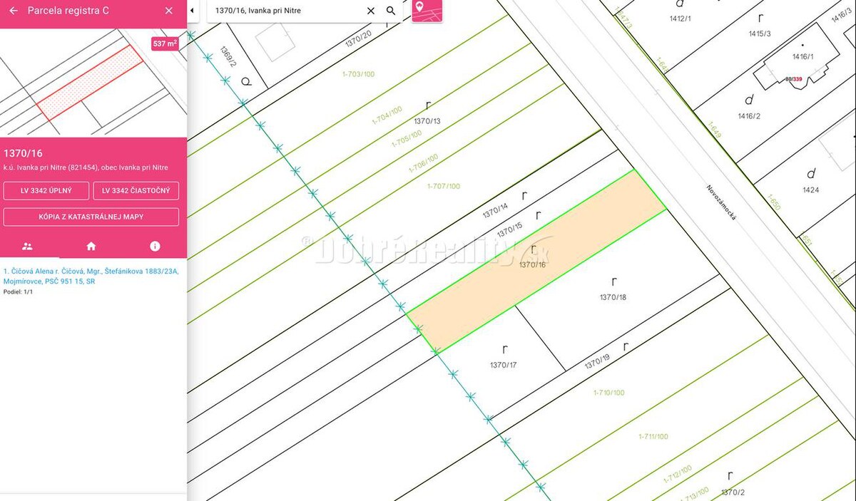 Stavebný pozemok na predaj – Ivanka pri Nitre (537 m²) | MHD, IS, rovi — foto 6