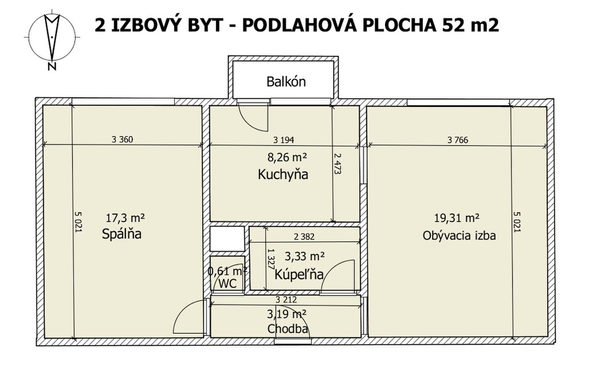 REZERVOVANÝ:  2 izbový byt s balkónom a pivnicou, Bystrický rad, Zvol — foto 9