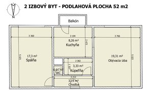 REZERVOVANÝ:  2 izbový byt s balkónom a pivnicou, Bystrický rad, Zvol — foto 9