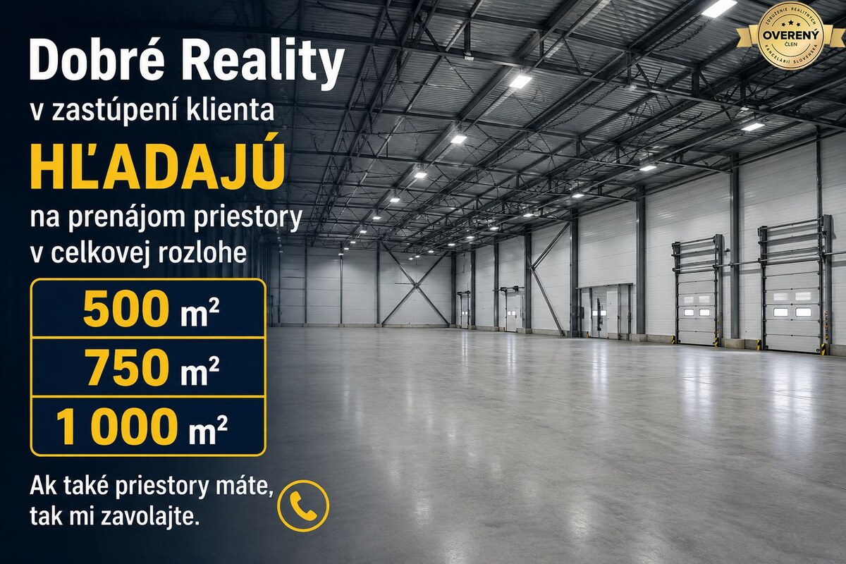 Prenájom haly alebo skladu, Košice