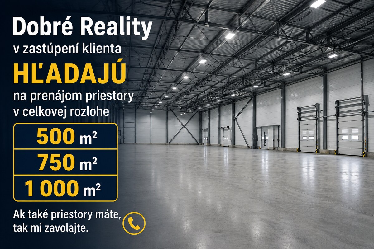 Prenájom skladu a haly, Prešov