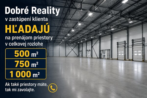Prenájom skladu a haly, Prešov
