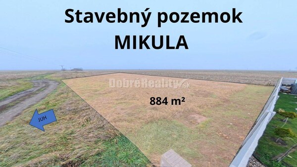 Dobré Reality – Stavebný pozemok 884 m² – Želiezovce, časť Mikula