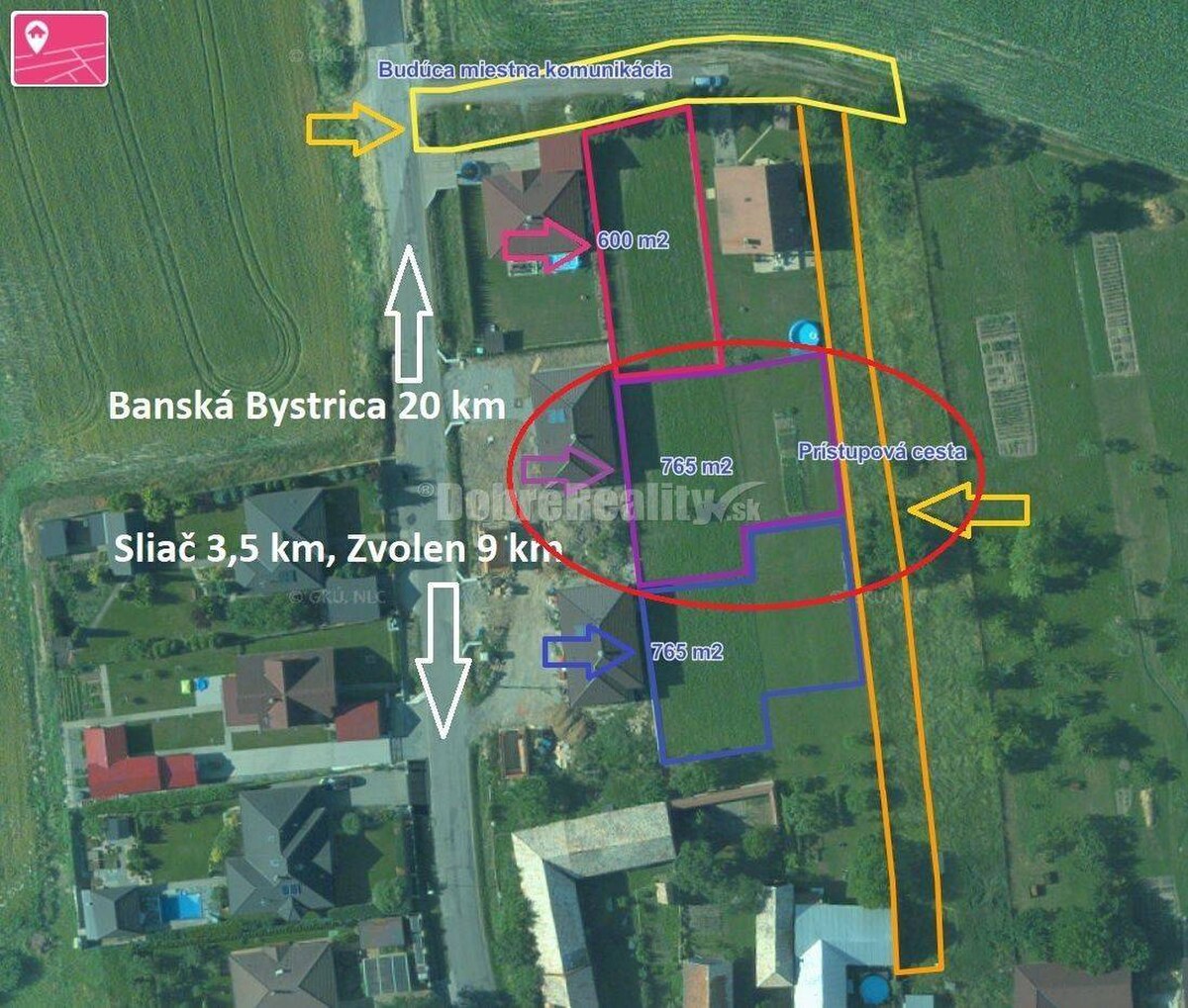 PREDAJ: Veľká Lúka - Záhumnie - pozemok pre rodinný dom, 772 m2 — foto 13