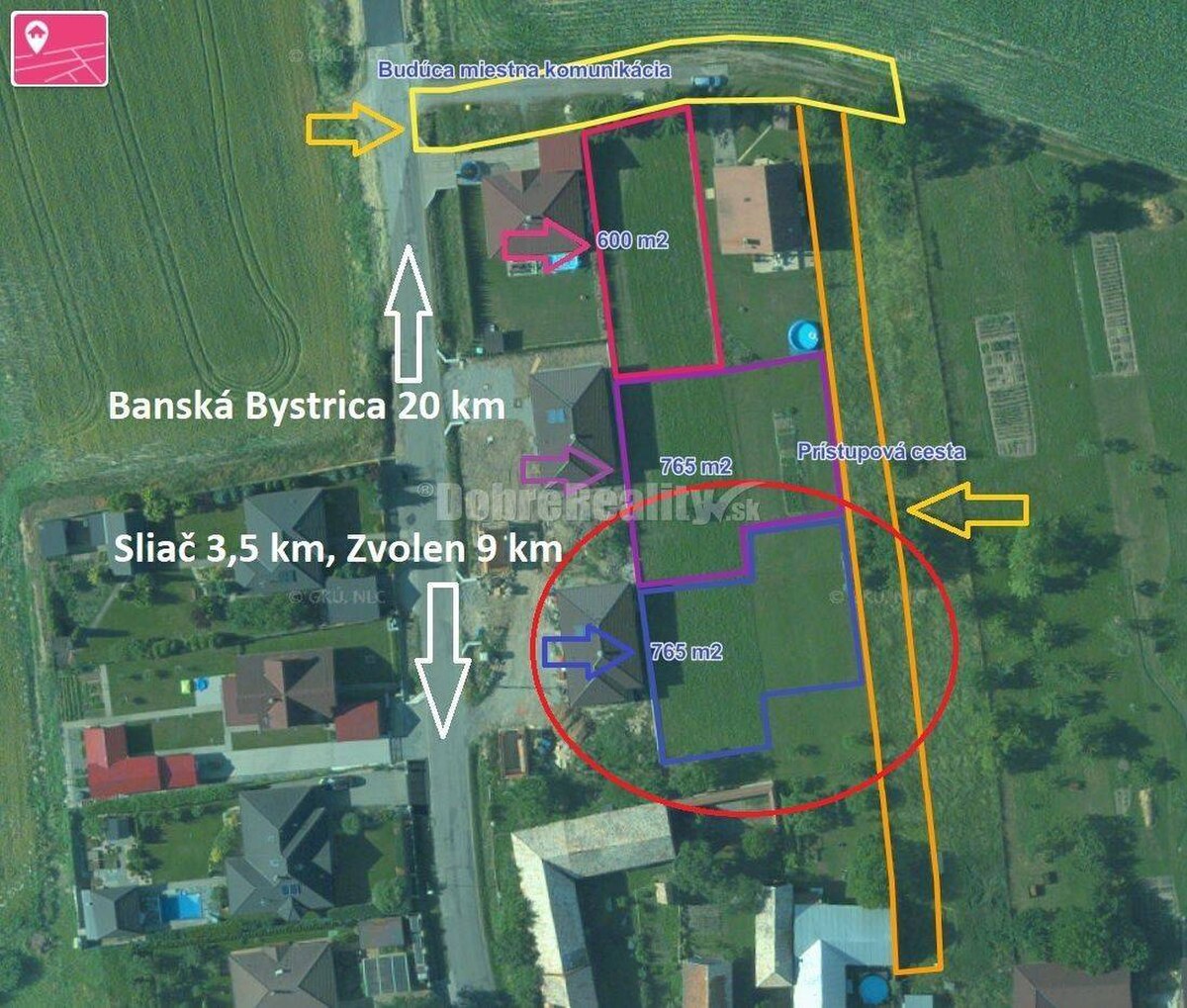 PREDAJ: Pozemok pre rodinný dom, 765 m2, Veľká Lúka, okres Zvolen — foto 12