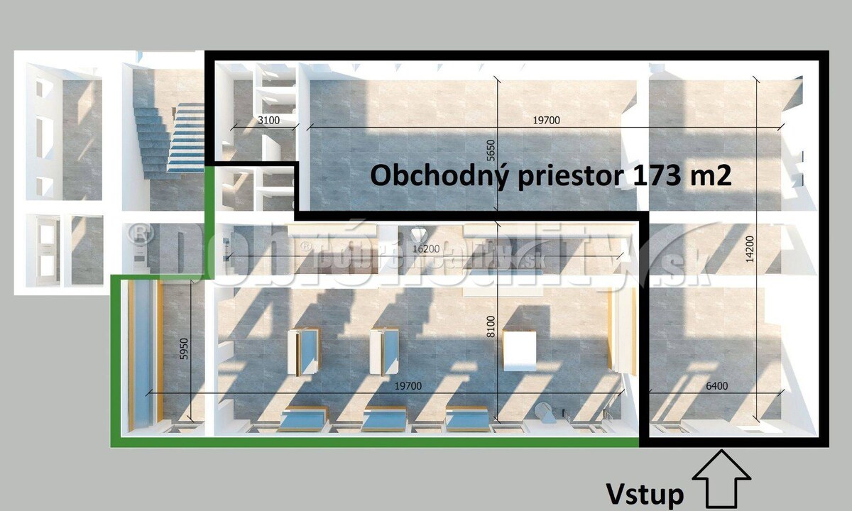 Obchodný (administratívny) priestor 24/7, 173 m2, Zvolenská cesta — foto 9