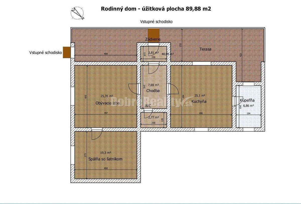 Rodinný dom so záhradou a historickým mlynom, 90 m2, Medovarce — foto 5