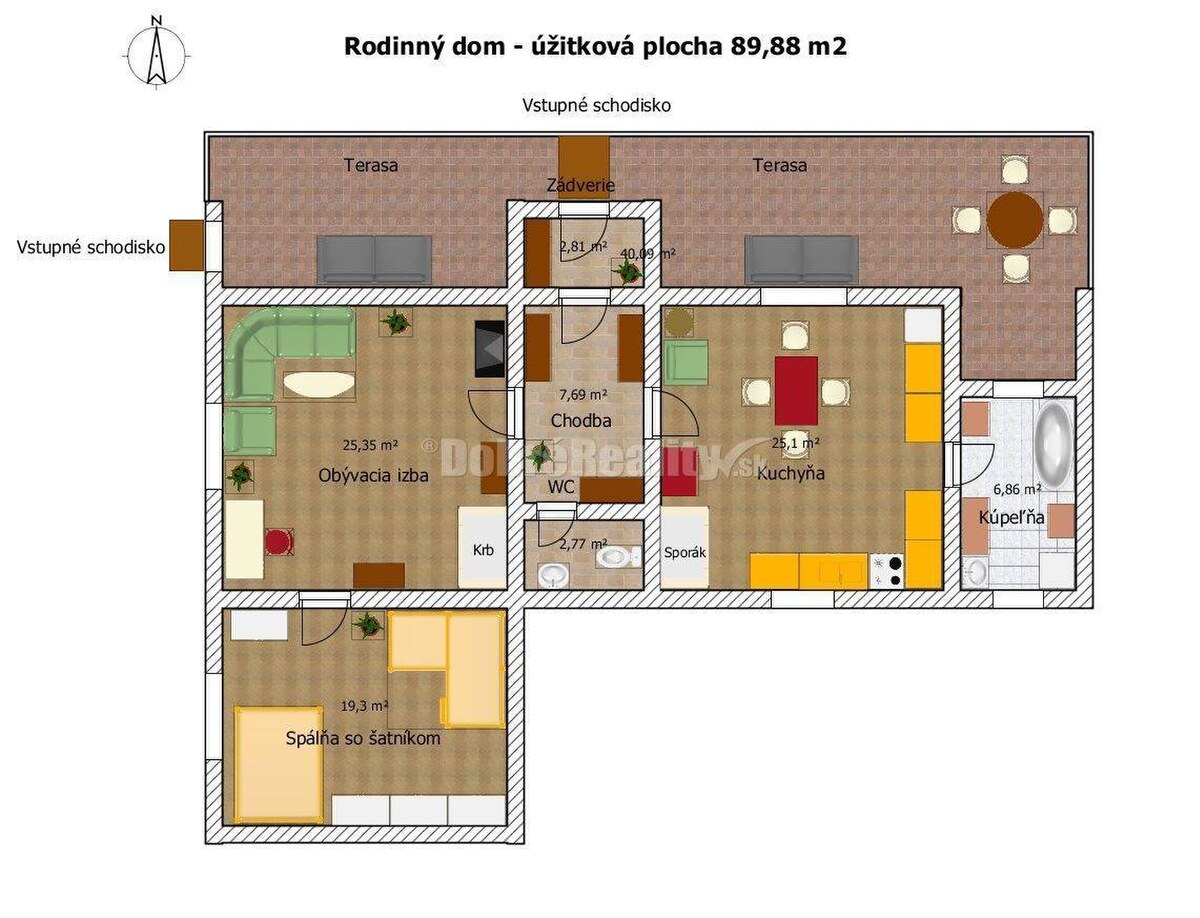 Rodinný dom so záhradou a historickým mlynom, 90 m2, Medovarce — foto 6