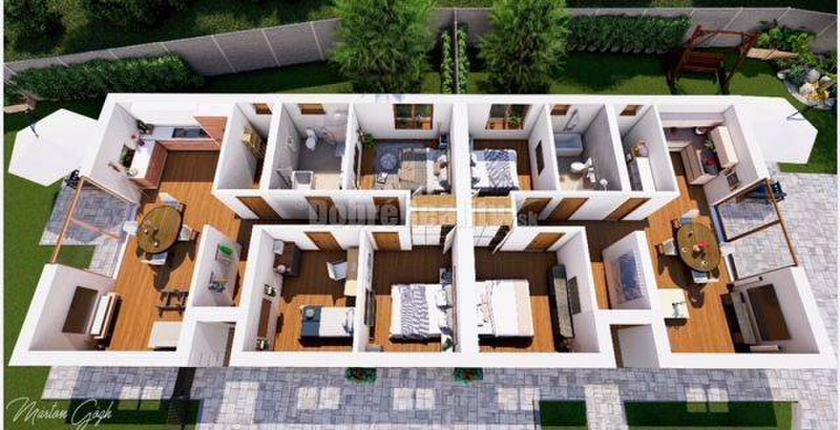 Moderný PROJEKT VLČANY, 3 a 4-izbové práve dokončené Dvojdomy, na pred — foto 3