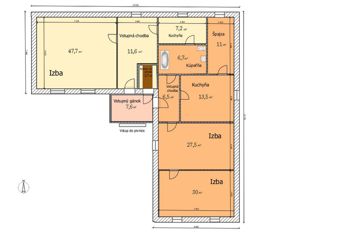 PREDAJ: Rodinný dom, 172 m2  Červená Skala — foto 16