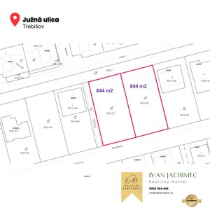 Slnečný stavebný pozemok 844 m² s kompletnými sieťami v Trebišove — foto 2