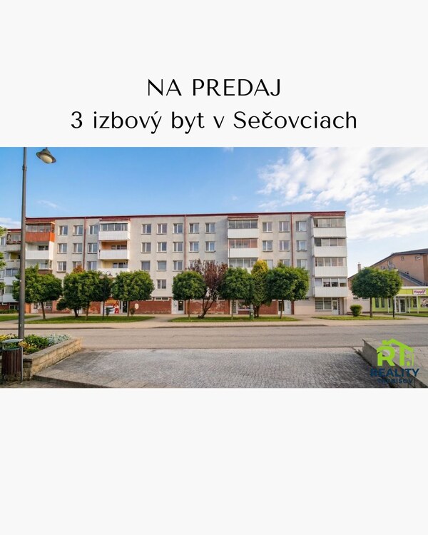 Hľadáte priestranné bývanie v Sečovciach? 3-izbový byt na Obchodnej ul