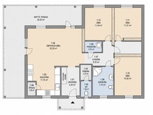 Moderný samostatne stojaci 4-izbový bungalov, Láb okres Malacky — foto 19