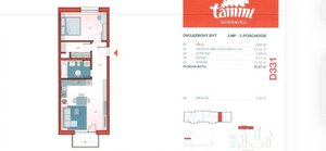 Veľký 2-izbový byt s balkónom v projekte Tammi — foto 8