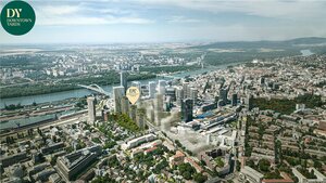 Rezervované - V projekte Downtown Yards 2 izbový byt s garáž. státím — foto 2