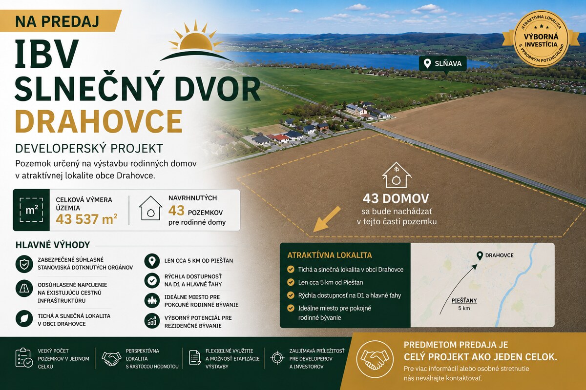 GRAVITAS | Slnečný dvor – Kompletný developerský projekt na predaj