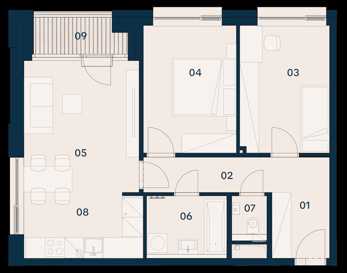 GRAVITAS | 3-izbový byt s lodžiou, Brenner – Residence, Ružinov — foto 6