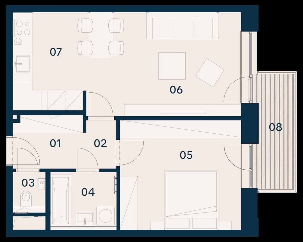 GRAVITAS | 2-izbový byt s balkónom,  Brenner – Residence, Ružinov — foto 6