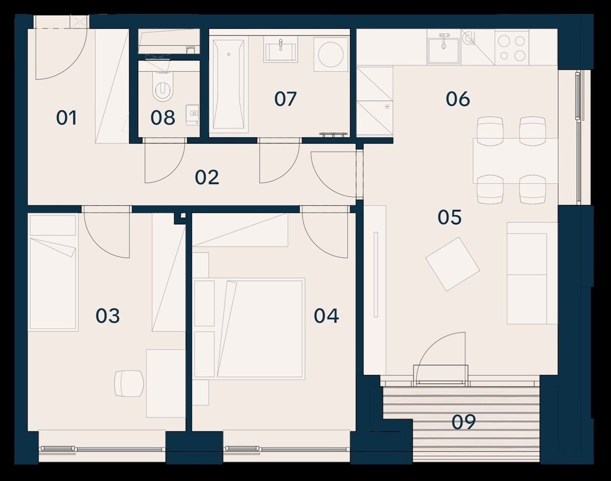 GRAVITAS | 3-izbový byt s lodžiou, BRENNER – Residence, Ružinov. — foto 6