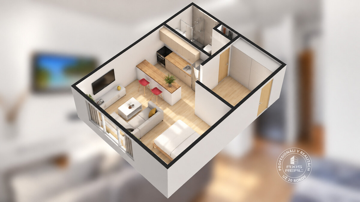 AXIS REAL | 1izbový byt, tehla, internet, BA Lamač, Malokarpatské nám. — foto 16