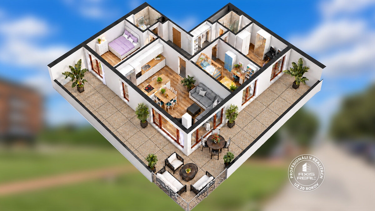 AXIS REAL | 4-izbový byt s TERASOU, Chorvátsky Grob, Konopná ulica — foto 27