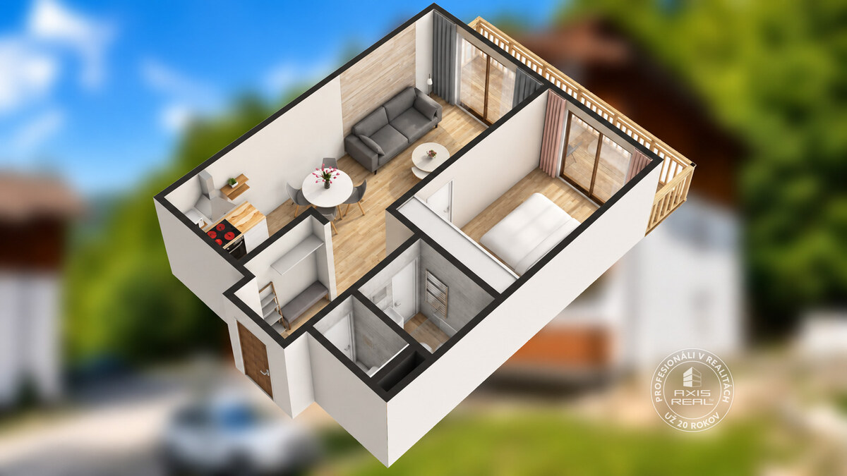 AXIS REAL | 2-izbový byt s PARKOVACÍM MIESTOM lokalita CHOPOK JUH — foto 32