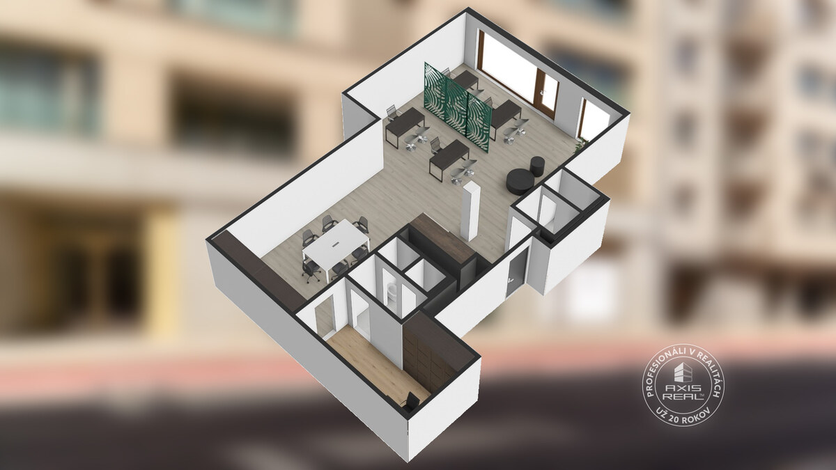 AXIS REAL | Dunajská obch. priestor 107 m2 z ulice, novostavba, garáž — foto 12