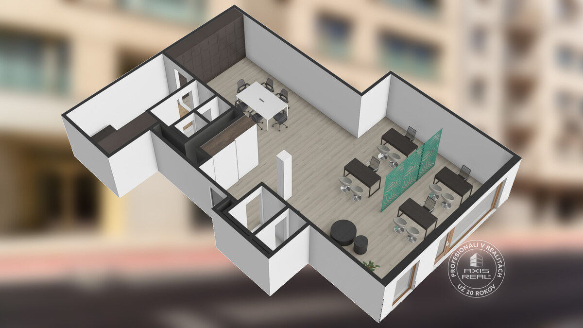 AXIS REAL | Dunajská obch. priestor 107 m2 z ulice, novostavba, garáž — foto 14