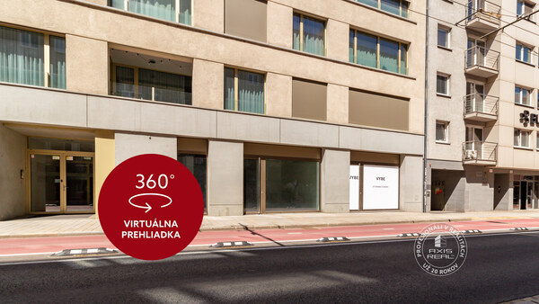 AXIS REAL | Dunajská obch. priestor 107 m2 z ulice, novostavba, garáž
