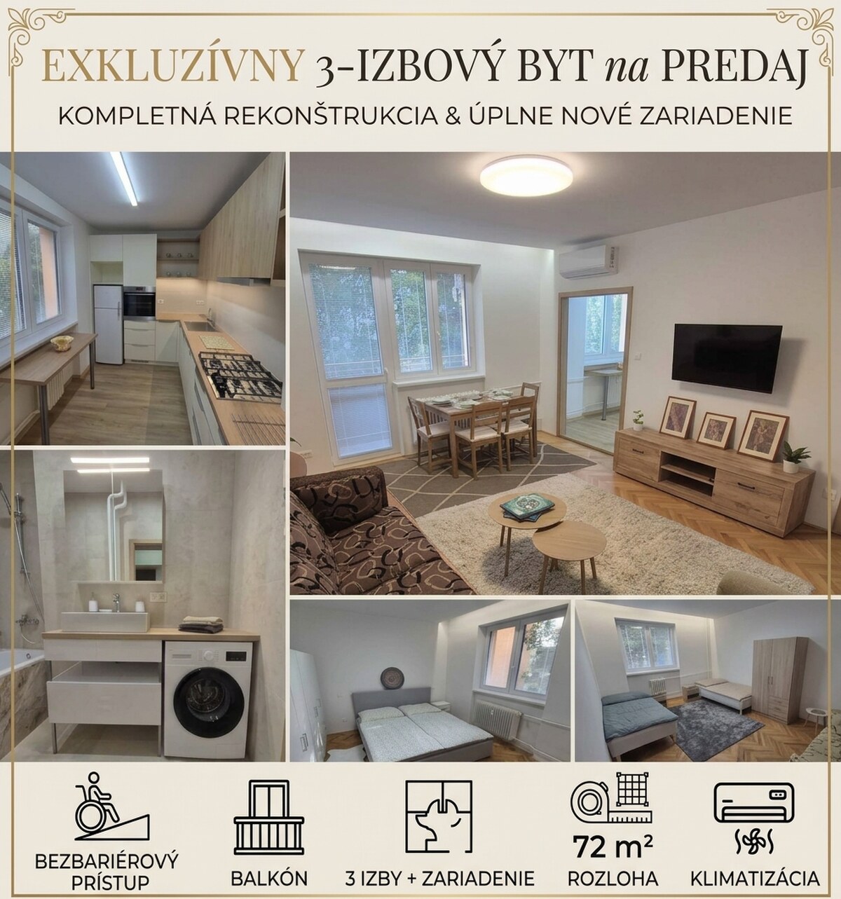 Exkluzívne TIMA Real ponúka na prenájom krásny 3 i byt v centre Myjavy