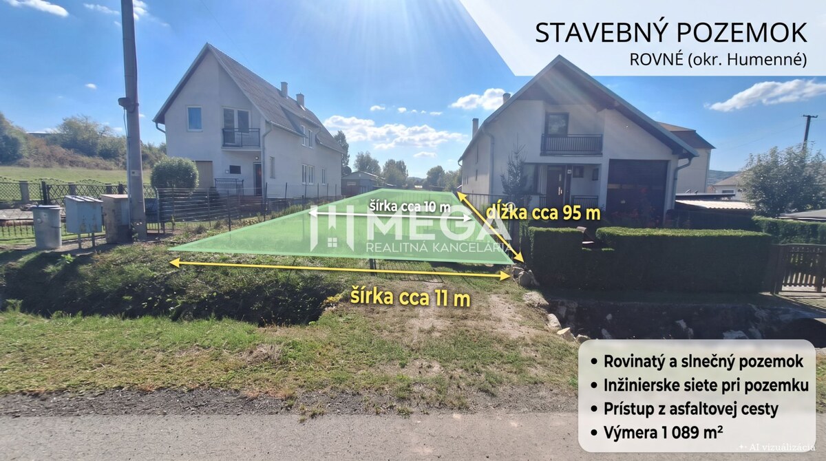 EXKLUZÍVNE NA PREDAJ: Pozemok Rovné, okr. Humenné — foto 3