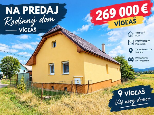 Rodinný dom 1013 m² Vígľaš Detva + investičný pozemok 3124 m²