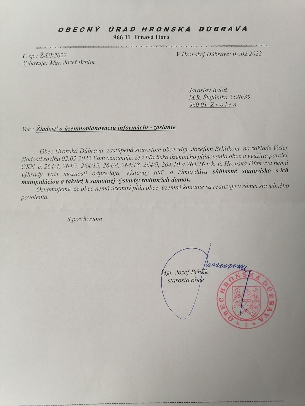 VŠETKY POZEMKY PREDANÉ  699m2 Zvolen Hronská Dúbrava — foto 8