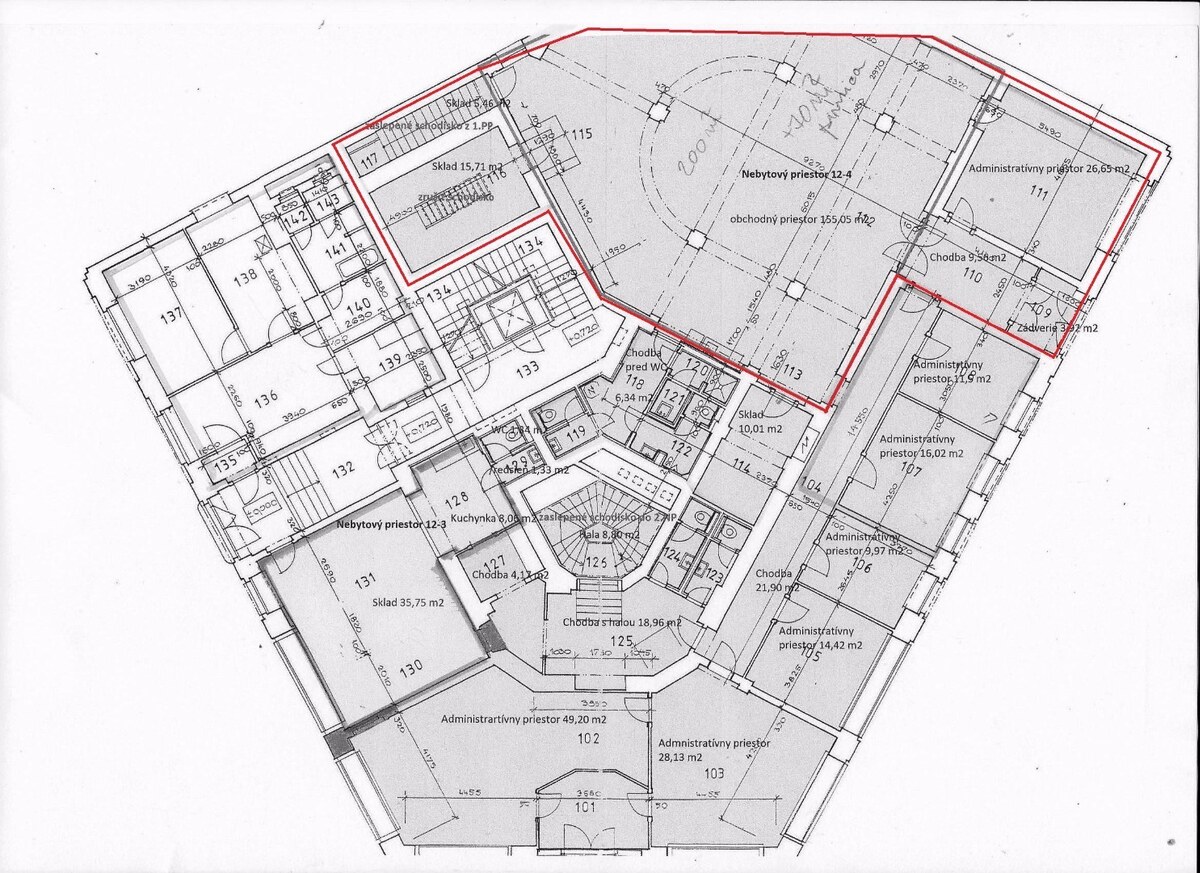 Prenájom priestorov Legiobanky 260m2 Zvolen centrum možnosť rozdeliť — foto 4