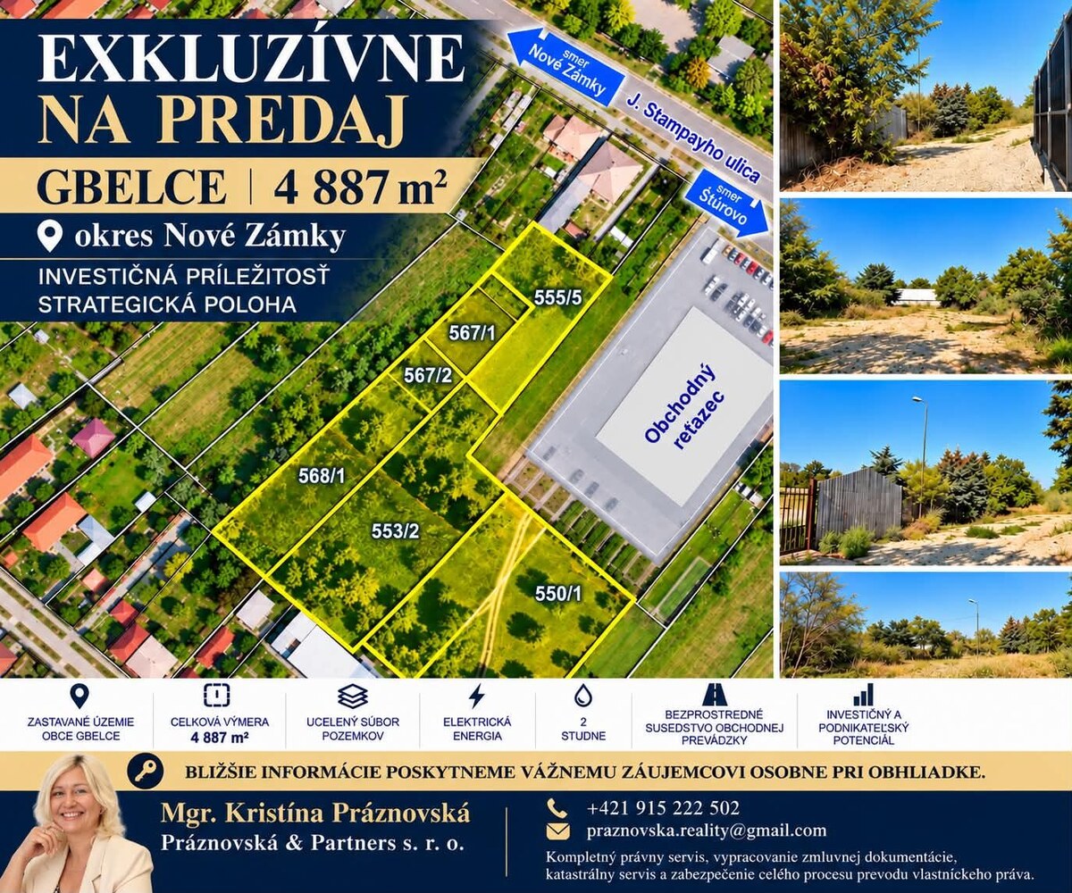 EXKLUZÍVNE - INVESTIČNÁ PRÍLEŽITOSŤ | GBELCE | 4 887 m² | STRATEGICKÁ POLOHA — foto 9