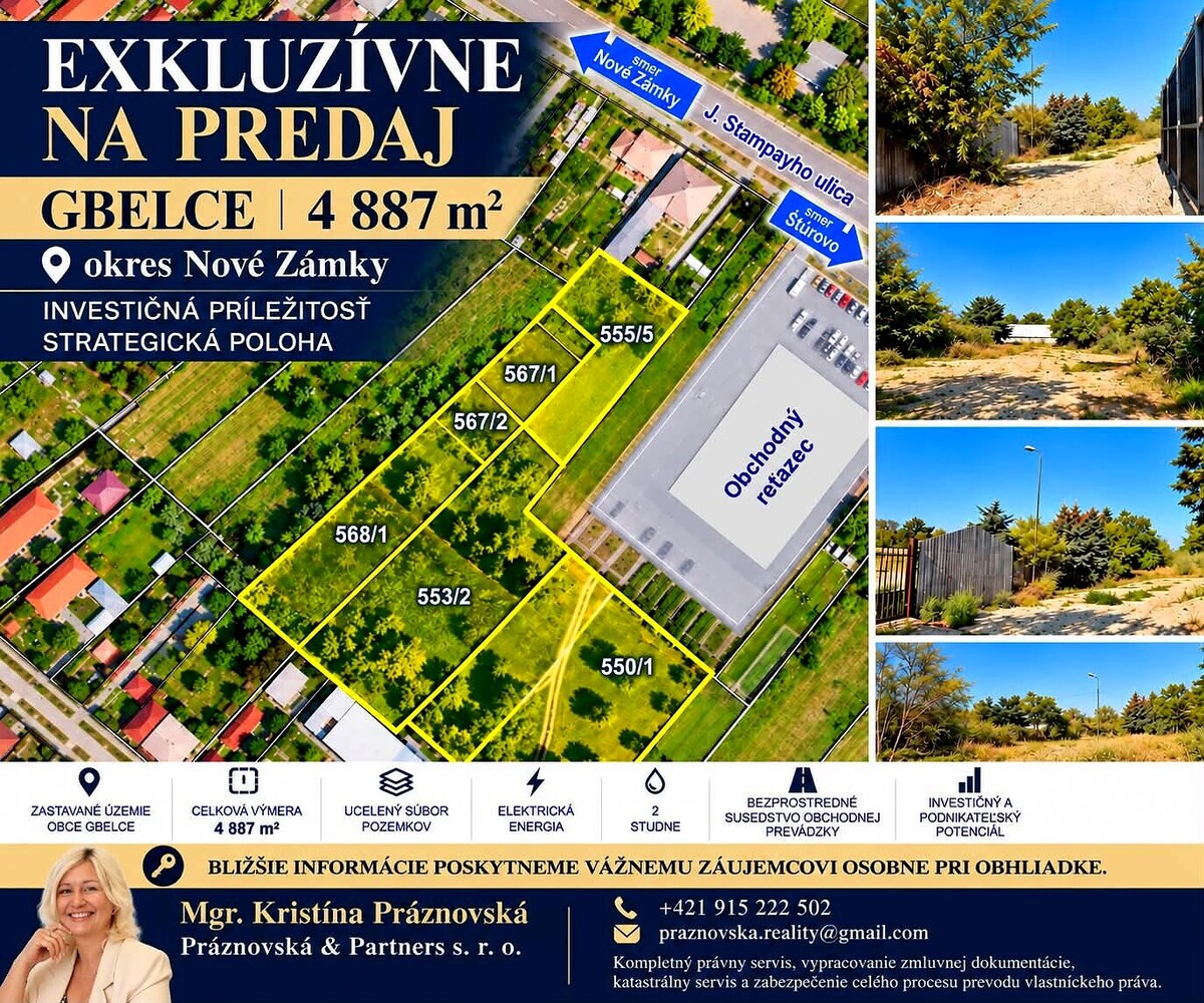 EXKLUZÍVNE - INVESTIČNÁ PRÍLEŽITOSŤ | GBELCE | 4 887 m² | STRATEGICKÁ POLOHA — foto 9
