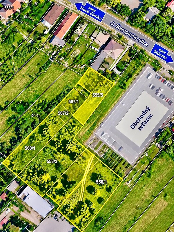EXKLUZÍVNE - INVESTIČNÁ PRÍLEŽITOSŤ | GBELCE | 4 887 m² | STRATEGICKÁ POLOHA