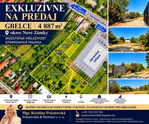EXKLUZÍVNE - INVESTIČNÁ PRÍLEŽITOSŤ | GBELCE | 4 887 m² | STRATEGICKÁ POLOHA — foto 9