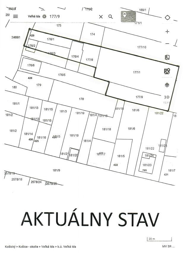 NA PREDAJ_stavebný pozemok s IS_3.036 m2_Veľká Ida_centrum — foto 4