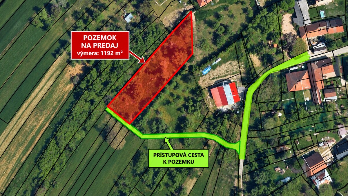 Rekreačný pozemok v obci a predsa trochu na samote 1192 m², Polianka — foto 9