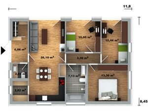 Novostavba - bungalov, Lúky (Púchov) - pozemok 380, 400, 450 m2 — foto 1