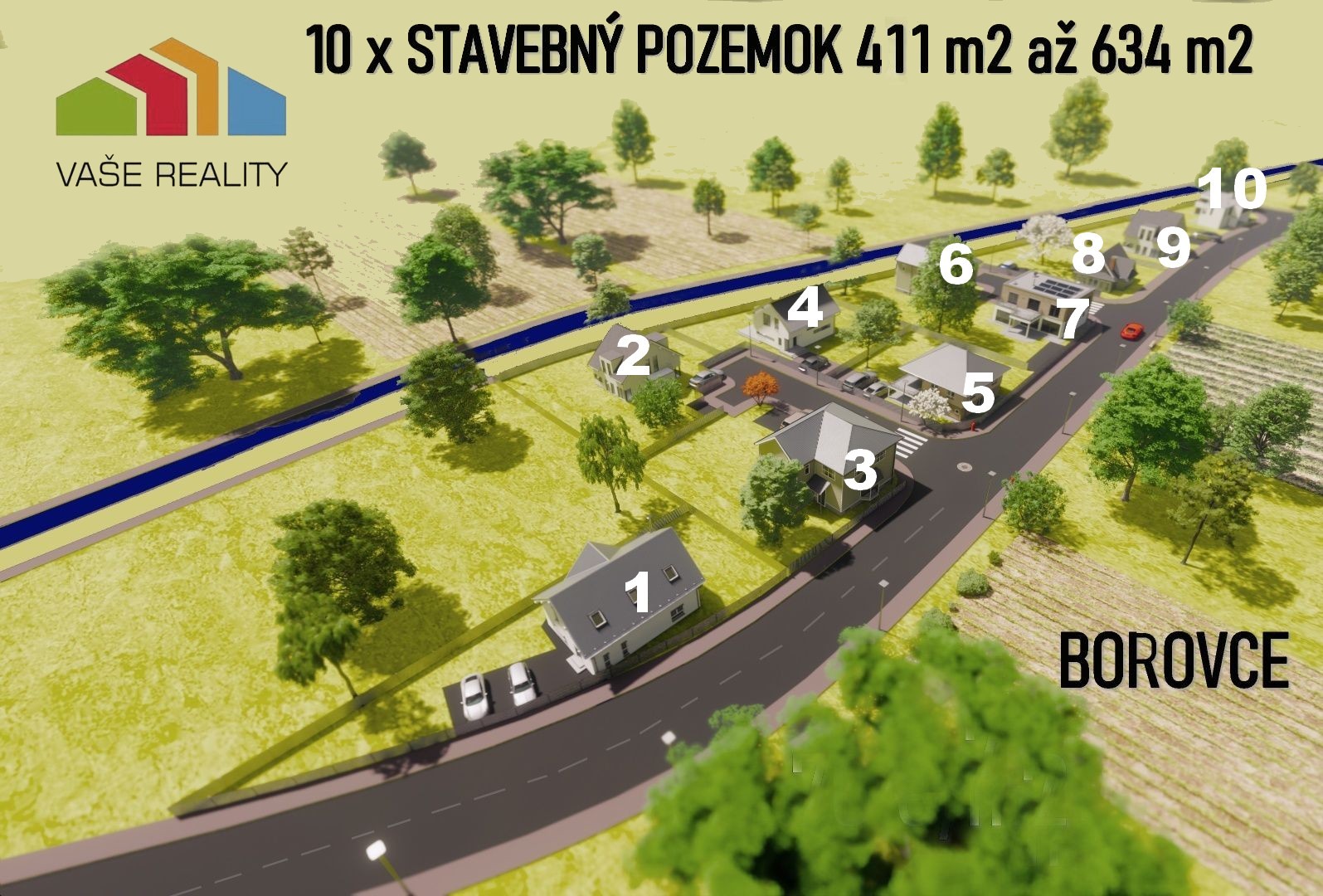 STAVEBNÝ POZEMOK 561 M² BOROVCE *VIDEO* /ELEKTRINA, VODA, KANALIZÁCIA/ — foto 4
