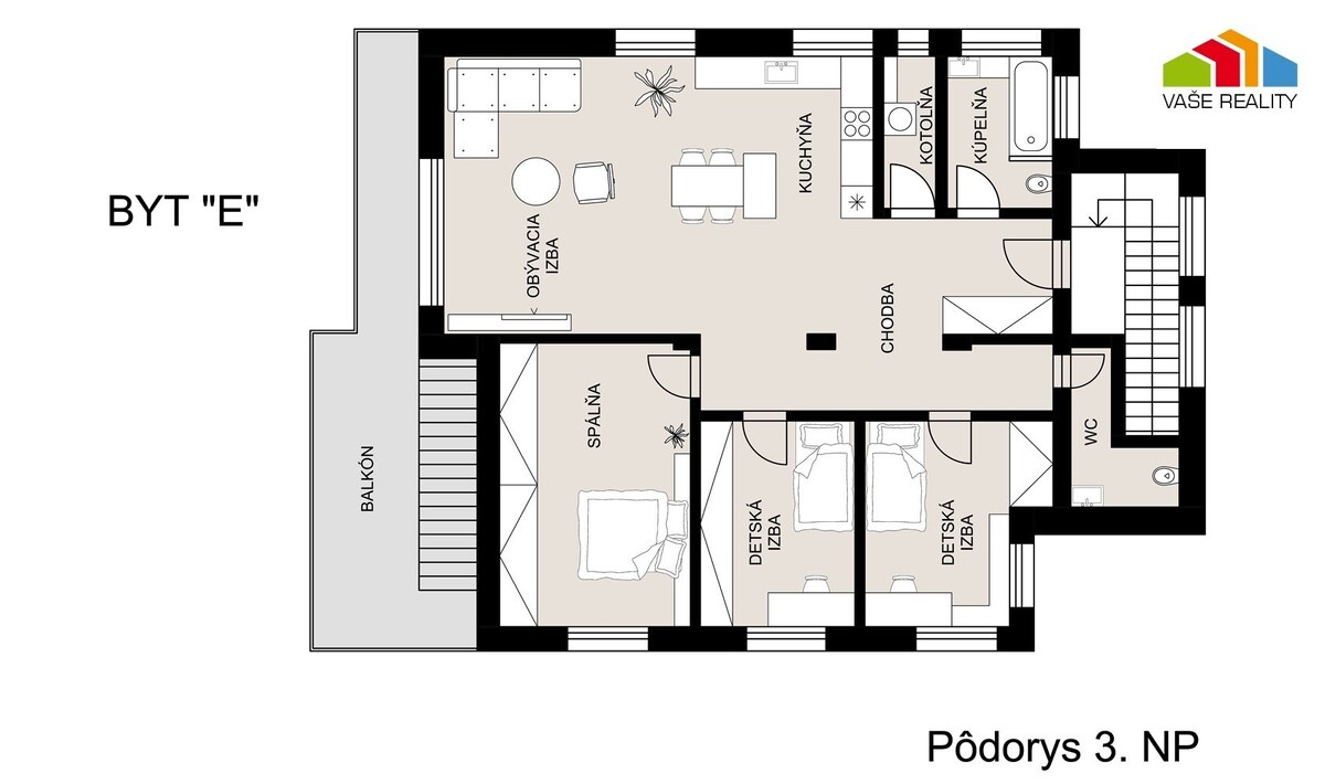 4-IZB BYT "E" 106,45 m2 + TERASA 23 m2, *SPA RESORT*  BANKA — foto 25