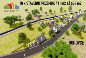 PREDAJ STAVEBNÝ POZEMOK 607 M² BOROVCE /VODA, ELEKTRINA, KANALIZÁCIA/ — foto 4