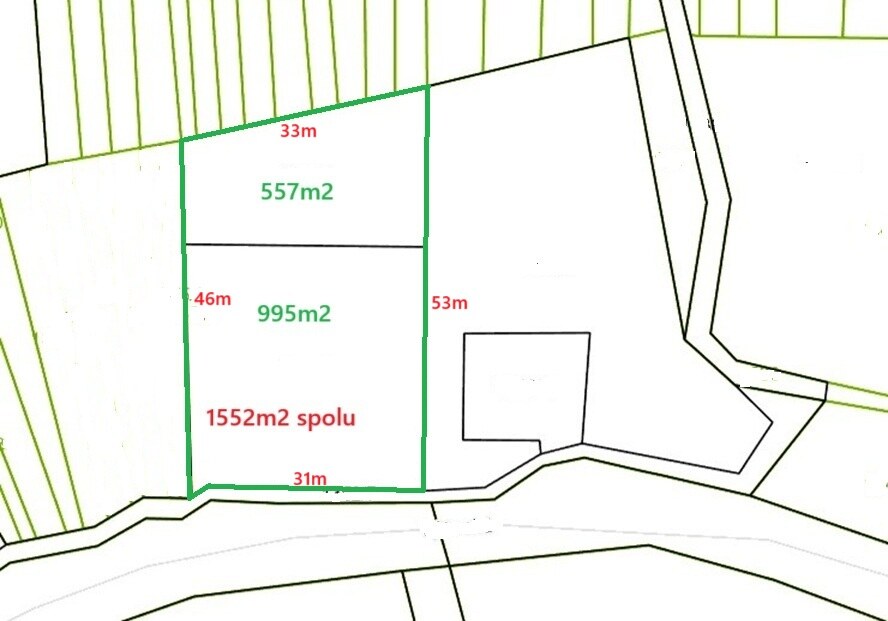 Pozemok 1552m2 v tichej lokalite, Moravany nad Váhom