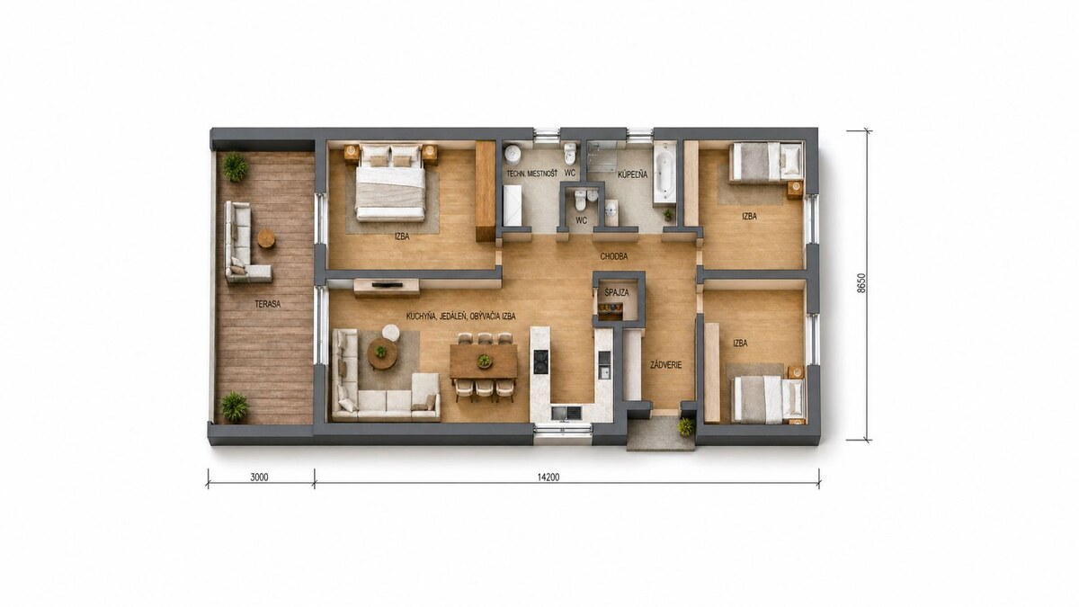 MODERNÝ 4-IZBOVÝ RODINNÝ DOM V ŠTÝLE BARNHOUSE – Galanta - Veľká Mača — foto 5
